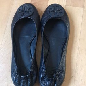 Black Tory Burch Ballet Flats 7.5 Nearly New